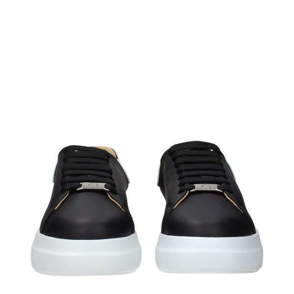 Schwarze Chunky Sneakers aus Leder