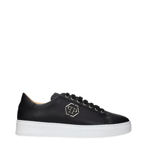 Schwarze Leder-Sneaker