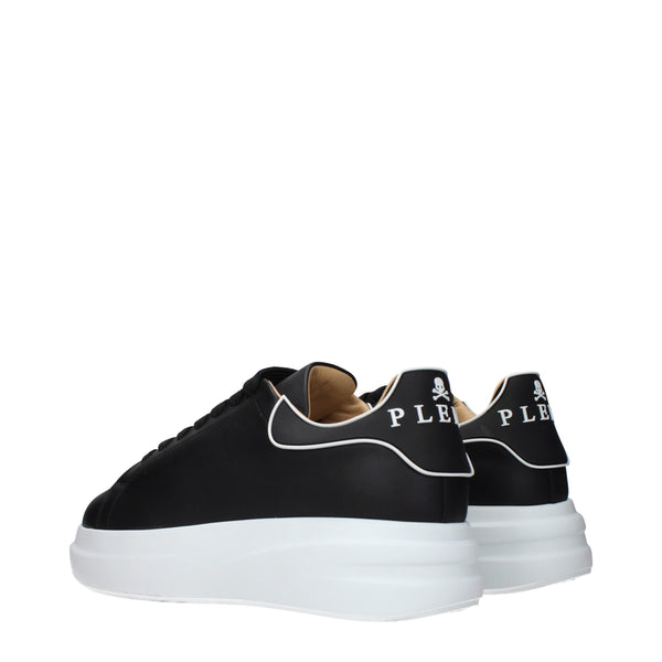 Schwarze Chunky Sneakers aus Leder