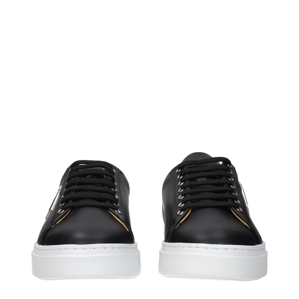 Schwarze Leder-Sneaker