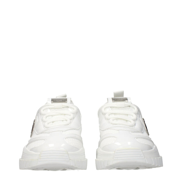Weiße Chunky Sneakers aus Stoff