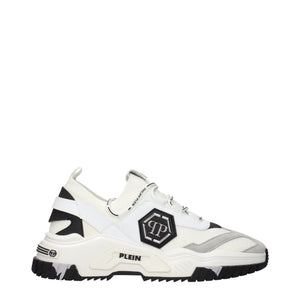 Weiße Chunky Sneaker aus Stoff