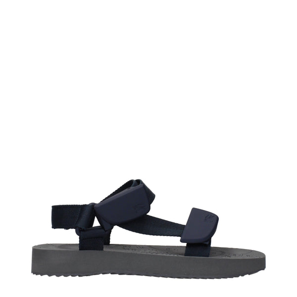 Blaue Stoff-Sandalen