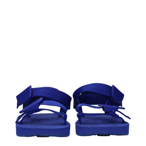 Blaue Stoff-Sandalen
