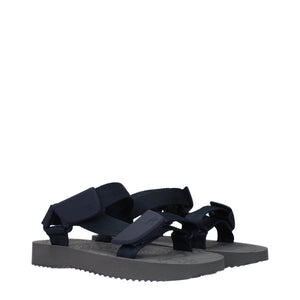 Blaue Stoff-Sandalen