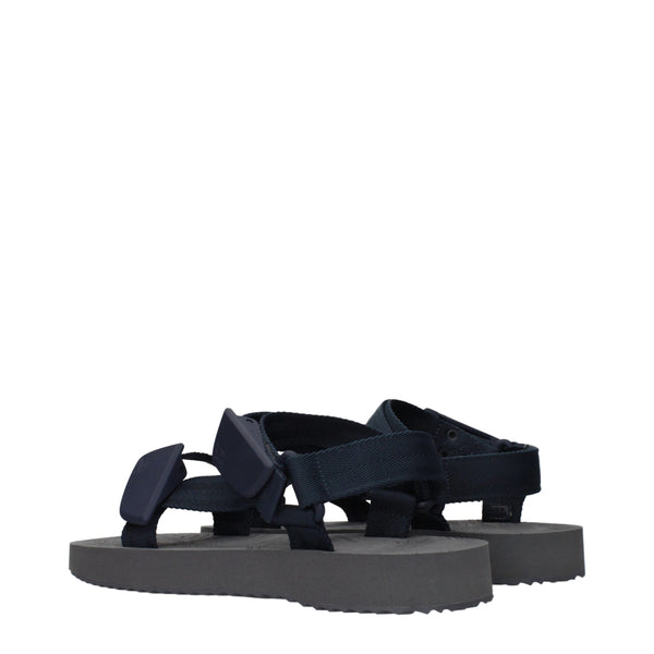 Blaue Stoff-Sandalen