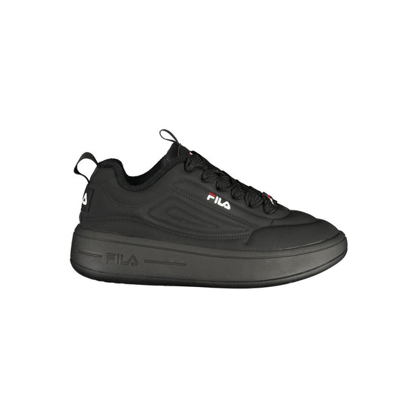 Schwarzer Sneaker aus Polyester