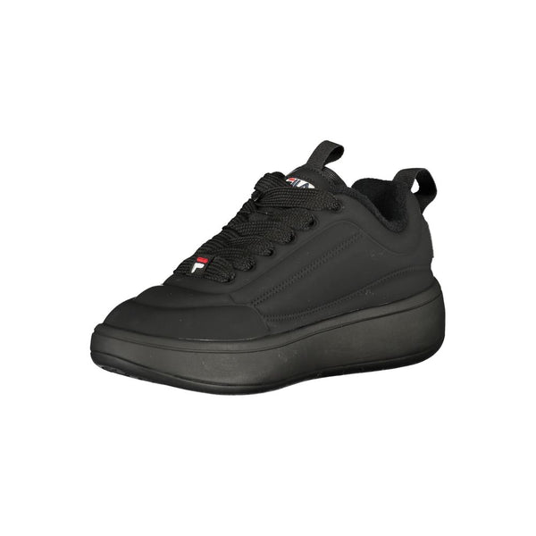 Schwarzer Sneaker aus Polyester