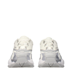 Weiße Chunky Sneakers aus Stoff