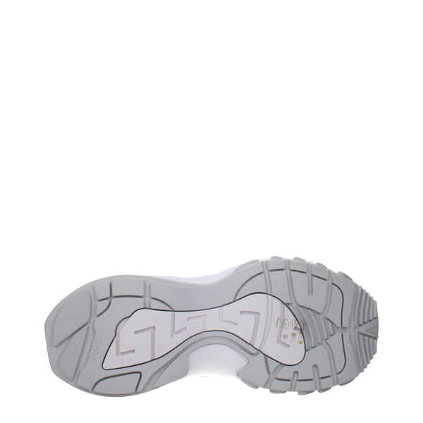 Weiße Chunky Sneakers aus Stoff