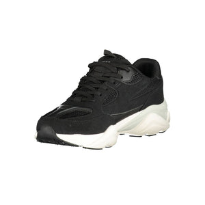 Schwarze Polyester-Sneaker für Herren