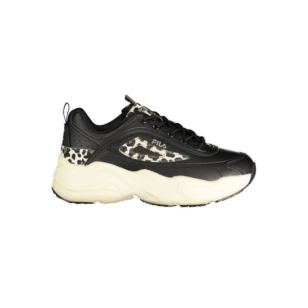 Schwarzer Polyester-Damen-Sneaker