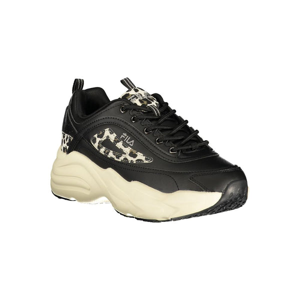 Schwarzer Polyester-Damen-Sneaker