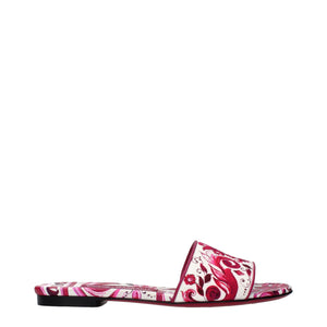 Fuchsiafarbene Stoff-Pantoffeln