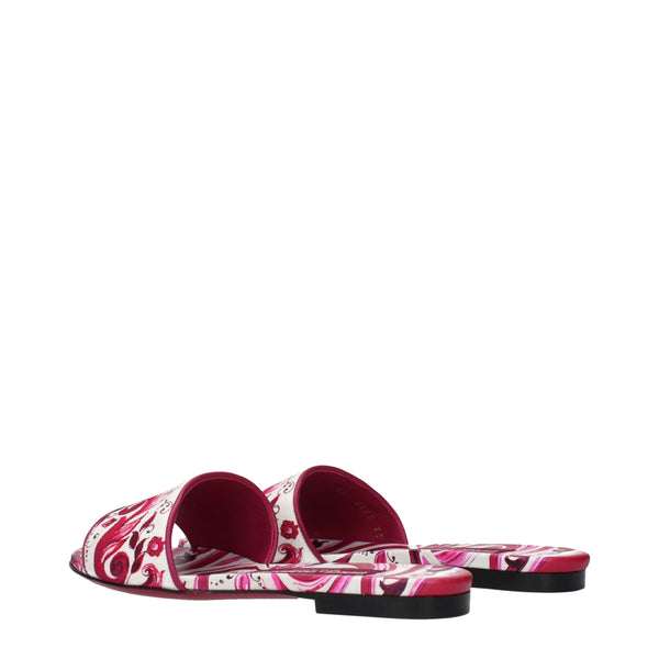 Fuchsiafarbene Stoff-Pantoffeln