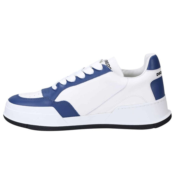 Sneaker aus blauem Kalbsleder