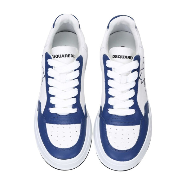 Sneaker aus blauem Kalbsleder