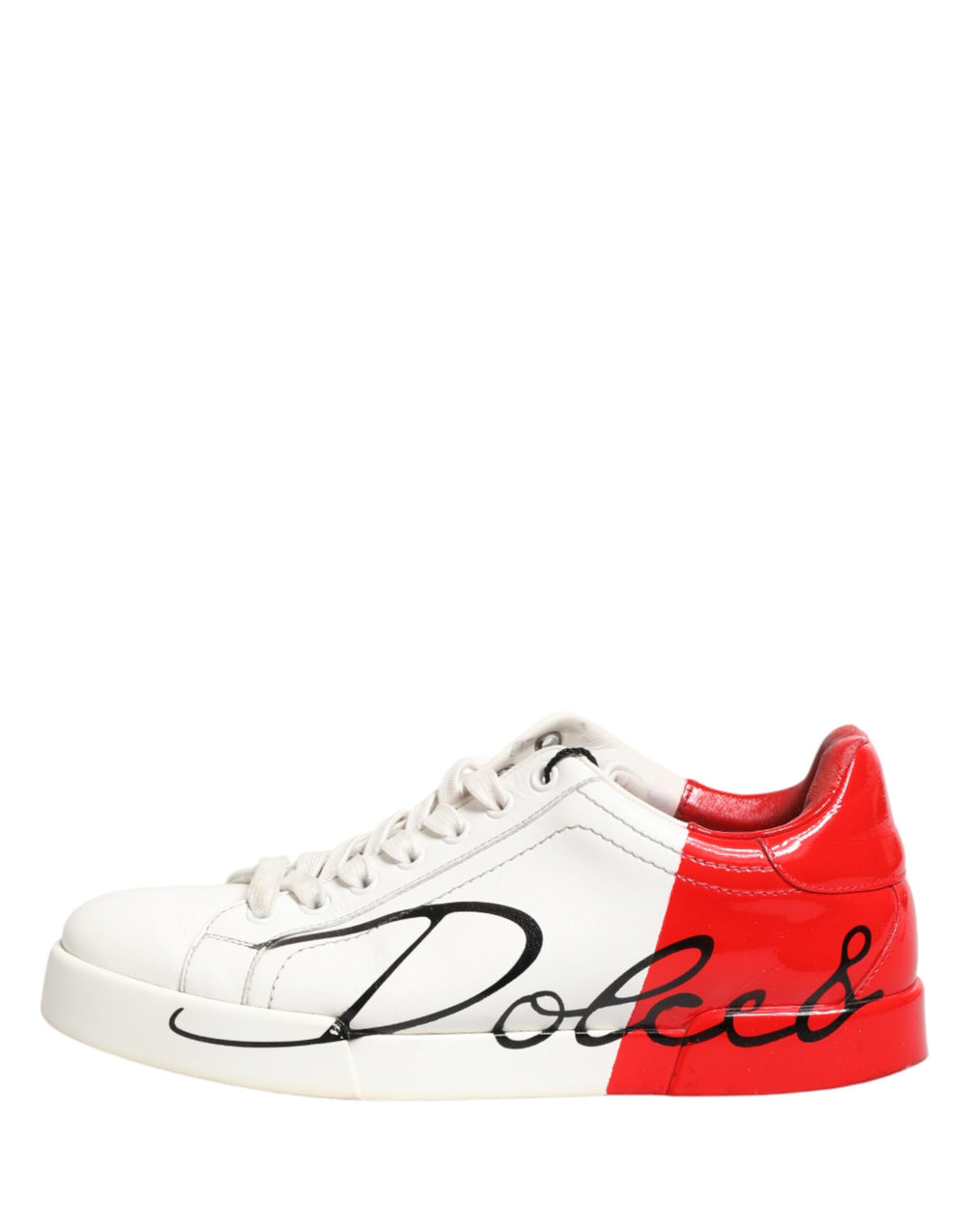 Weiße und rote Portofino Sneakers für Herren