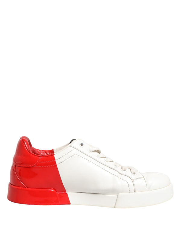 Weiße und rote Portofino Sneakers für Herren