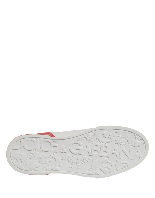 Weiße und rote Portofino Sneakers für Herren