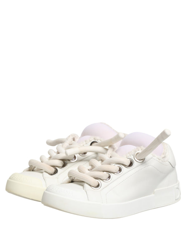 Weiße Leder-Sneakers für Herren