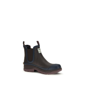 Braune Gummistiefeletten