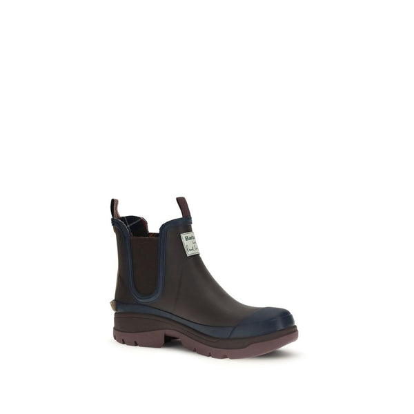 Braune Gummistiefeletten