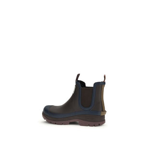 Braune Gummistiefeletten