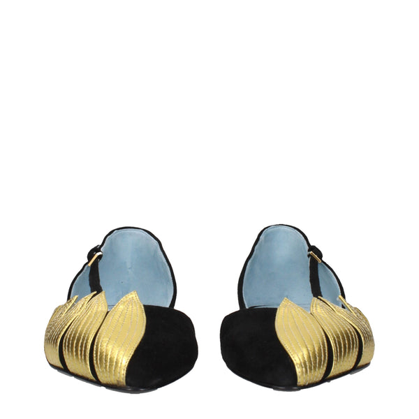 Schwarze Leder-Sandalen