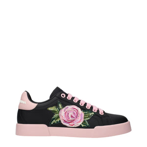 Schwarze Leder-Sneaker