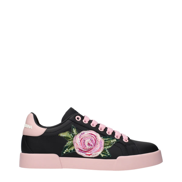 Schwarze Leder-Sneaker