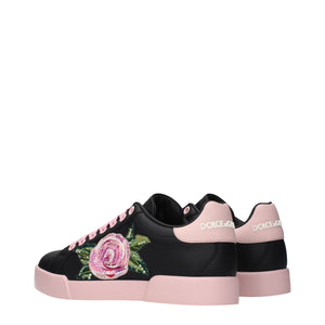 Schwarze Leder-Sneaker