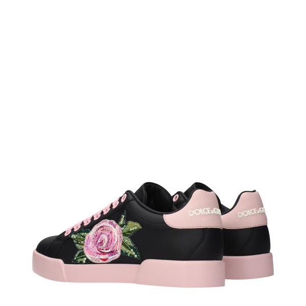 Schwarze Leder-Sneaker