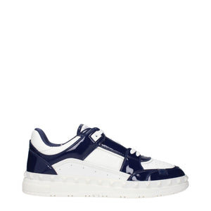 Weiße Leder-Sneaker mit niedrigem Schaft