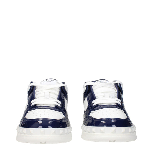 Weiße Leder-Sneaker mit niedrigem Schaft
