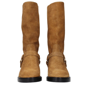 Braune Leder-Ankle-Boots