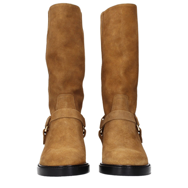 Braune Leder-Ankle-Boots