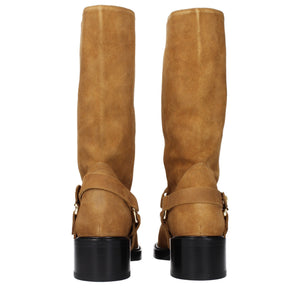 Braune Leder-Ankle-Boots