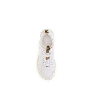 Weiße Kalbshaut Bos Taurus Sneaker